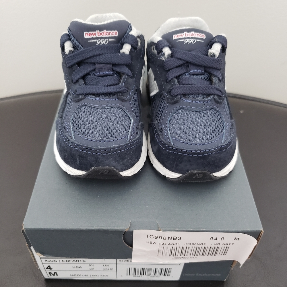 New Balance 990v3 toddler Navy size 4